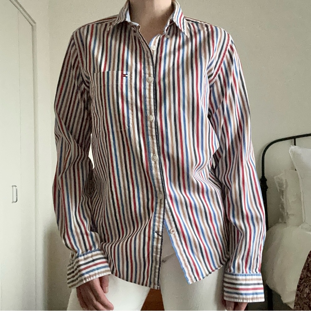 Vintage Tommy Hilfiger Multicolor Stripe Button Down